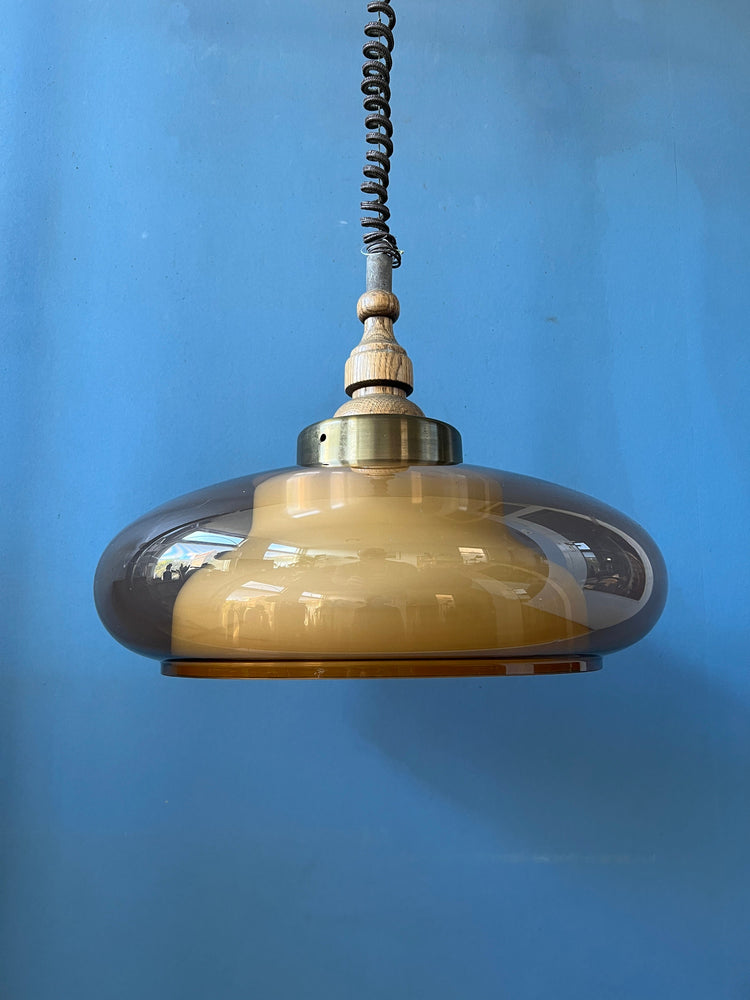 Mid Century Herda Space Age Pendant Light | Vintage Lamp | Retro 70s Ceiling Lighting