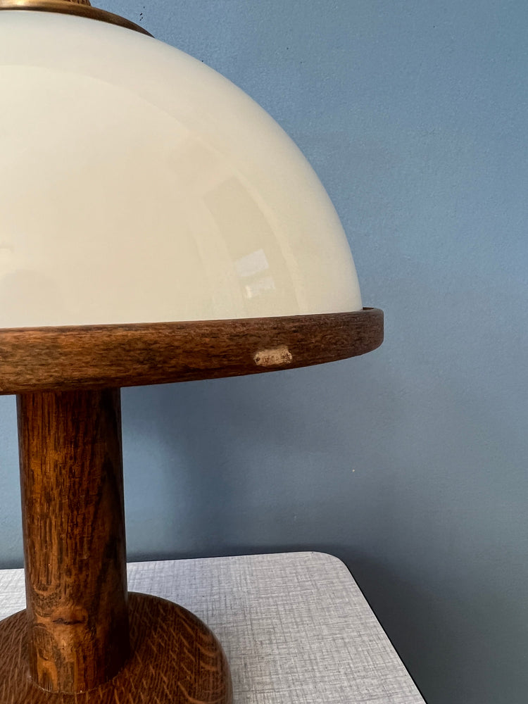 Small Steinhauer Wooden Mushroom Table Lamp