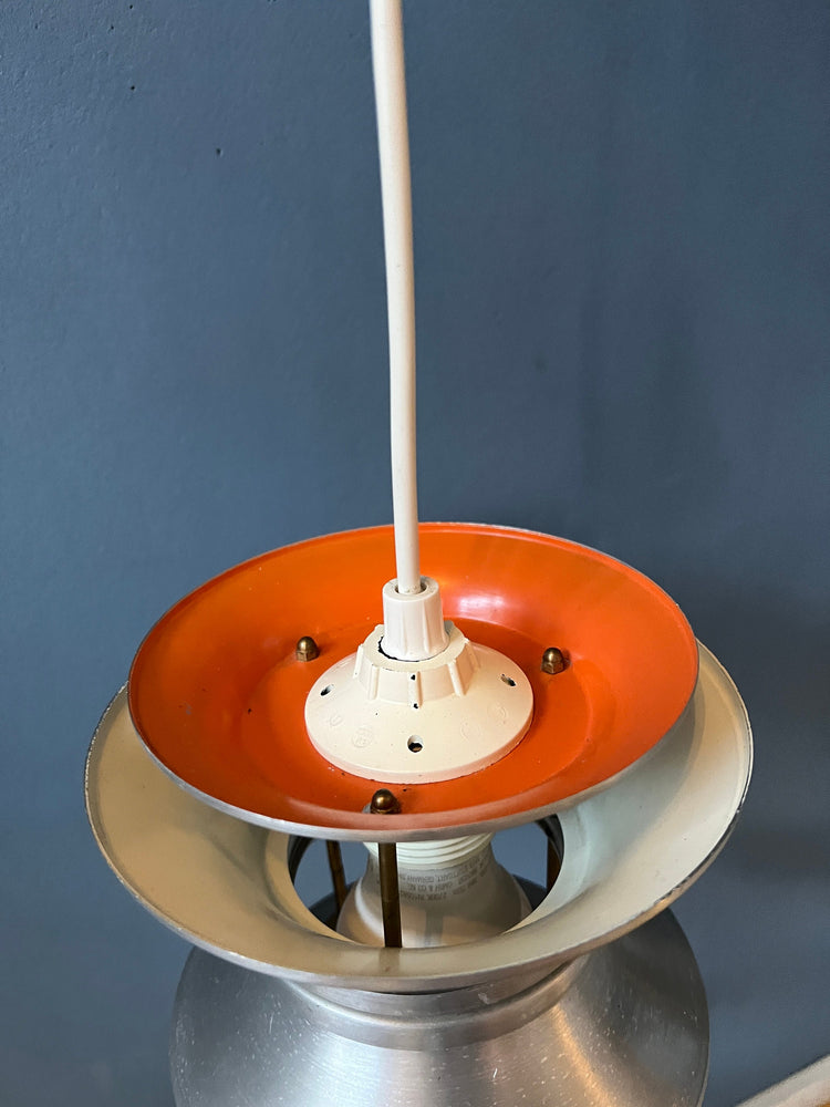 Space Age Lakro Cascade Pendant Light | Midcentury Modern Lamp | Carl Thore Trava | Vintage Orange 70s