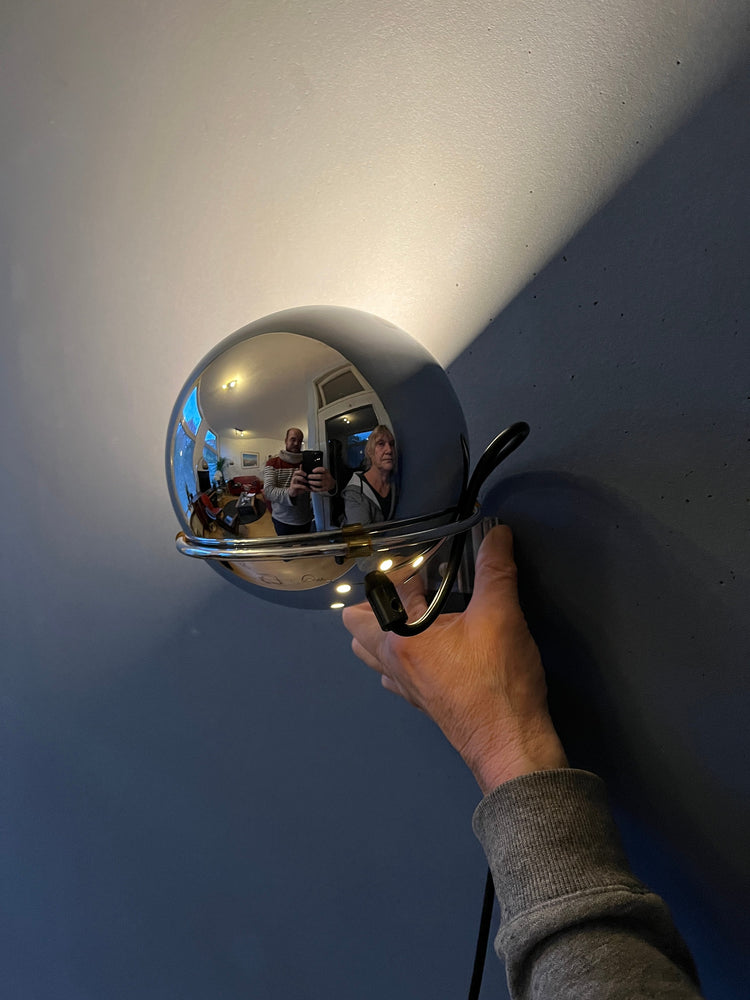 Mid Century Chrome GEPO Eyeball Wall Lamp