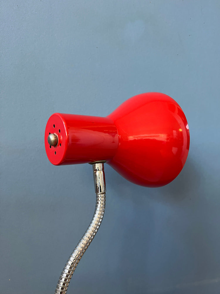 Vintage Flexible Red Spage Age Table Lamp