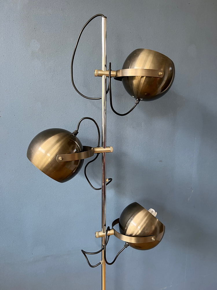 Vintage Herda Eyeball Floor Lamp | Space Age Standing Light | Mid Century Modern Lighting