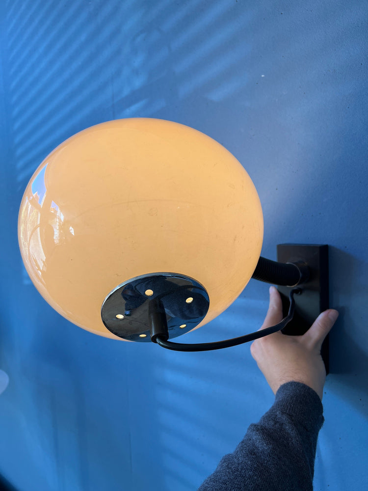 Vintage Koch and Lowy OMI Mushroom Wall Light | Space Age Sconce | Mid Century Modern 70s Lamp