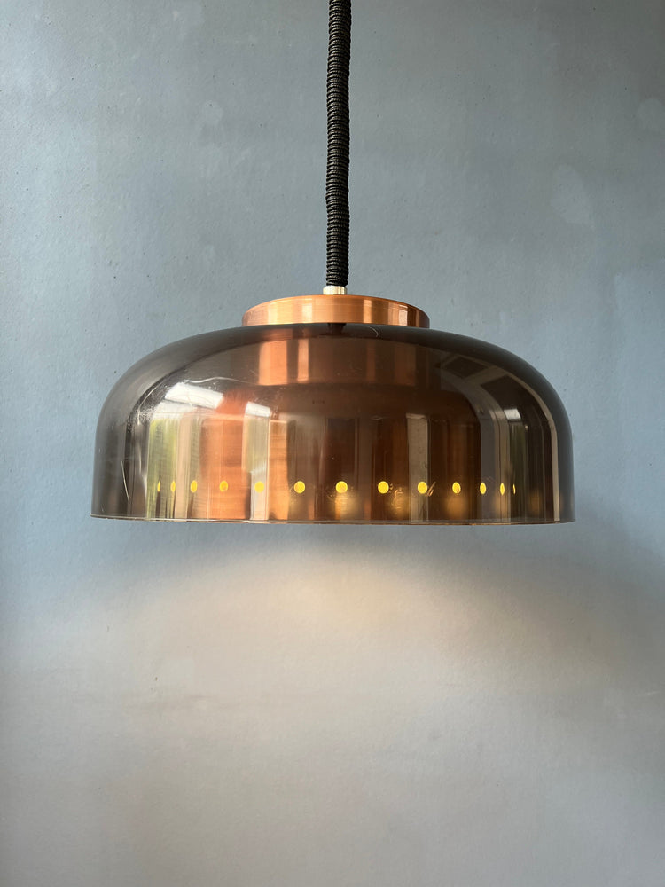 Mid Century Dijkstra Space Age Pendant / Vintage Lighting / Retro Lamp 70s