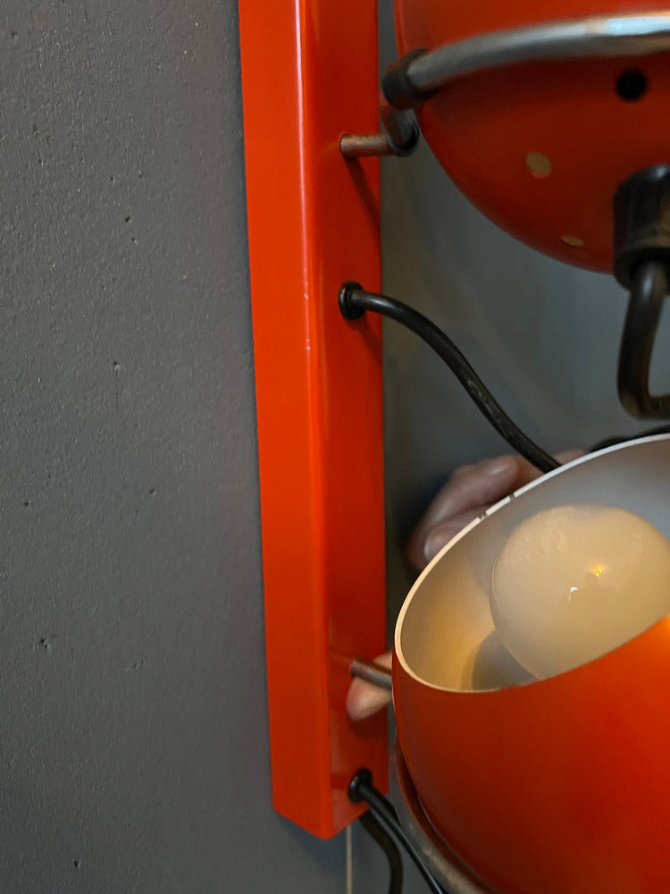 Mid Century Red GEPO Space Age Eyeball Wall Lamp