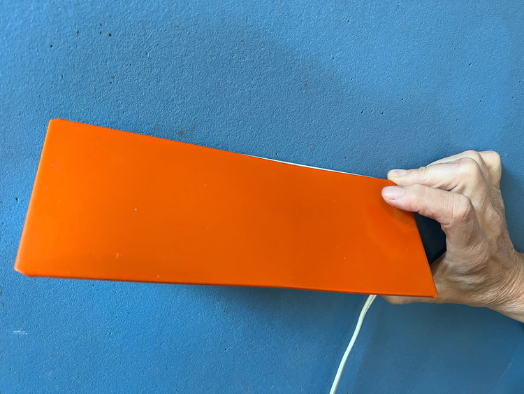 Small Mid Century Red/Orange Wall Lamp by Anvia / Bedside Light