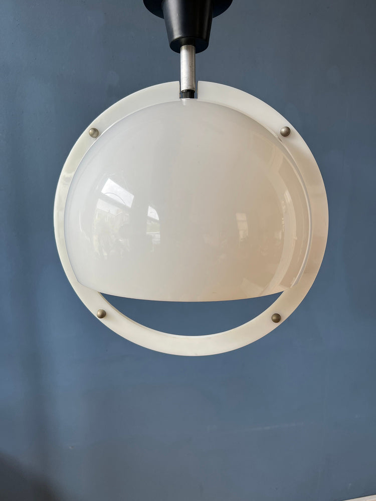 Mid Century Massive Pendant Light / Guzzini Style Space Age Lamp / Vintage 70s Lighting