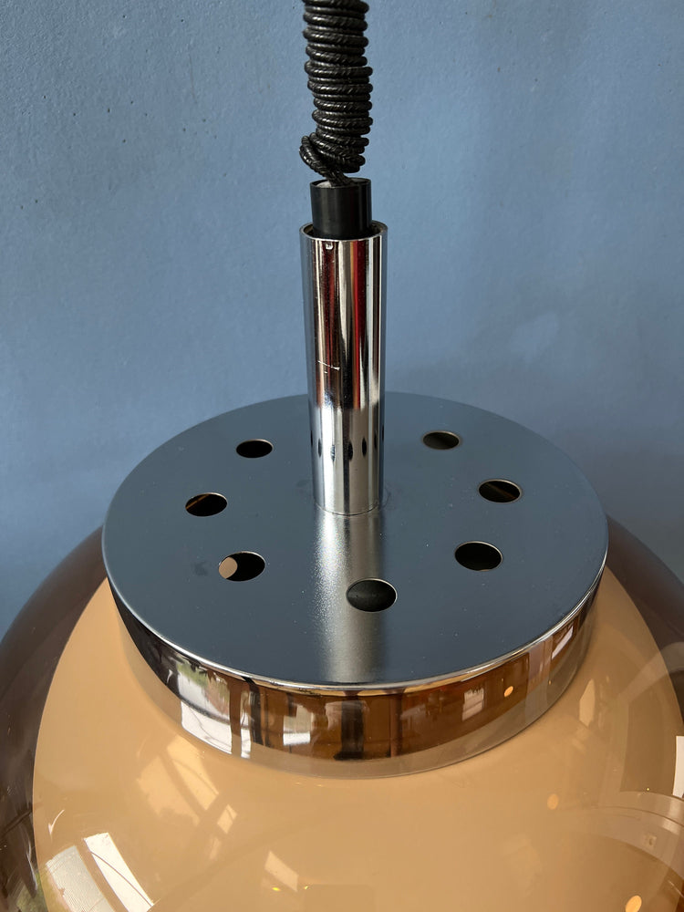 Vintage Herda Space Age Pendant Light / Mid Century 70s Ceiling Lamp