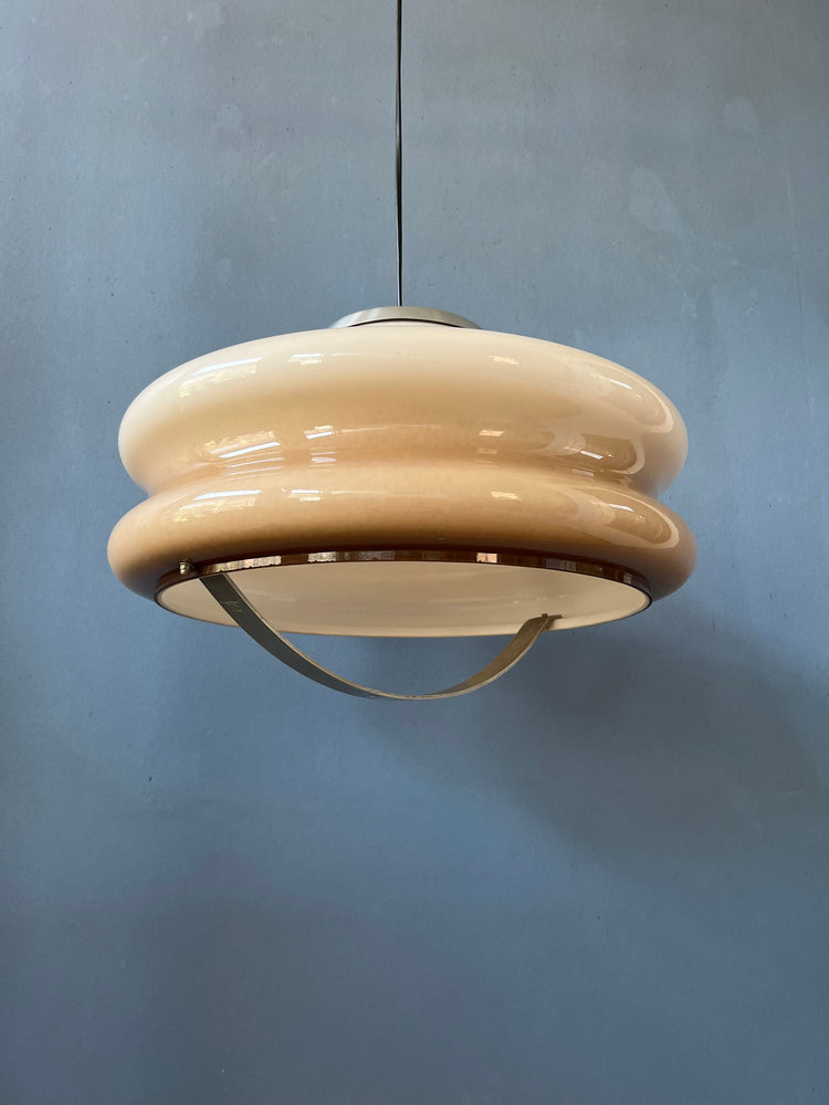 Vintage Space Age Pendant Light by Herda with Acrylic Glass Mushroom Shade