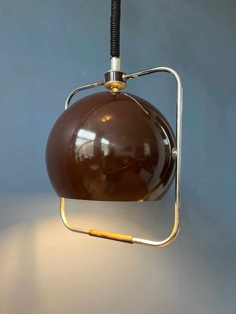 Vintage GEPO Pendant Lamp in Brown Colour | Space Age Light Fixture | Mid Century Modern Ceiling Lamp