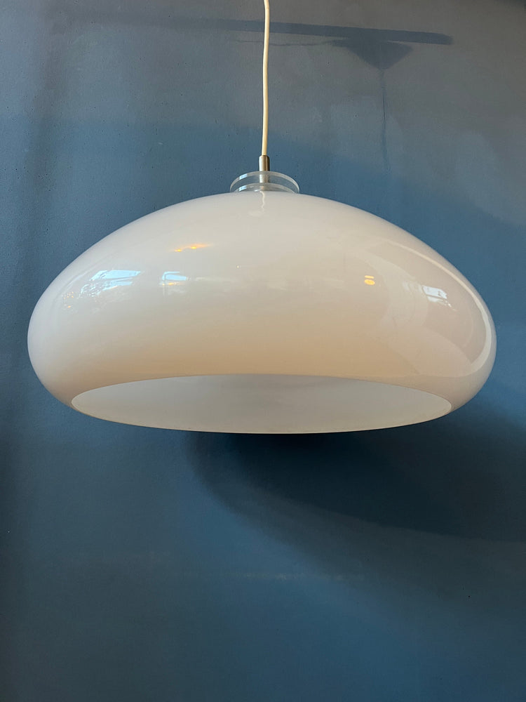 Mushroom Pendant Lamp - White Space Age Light Fixture
