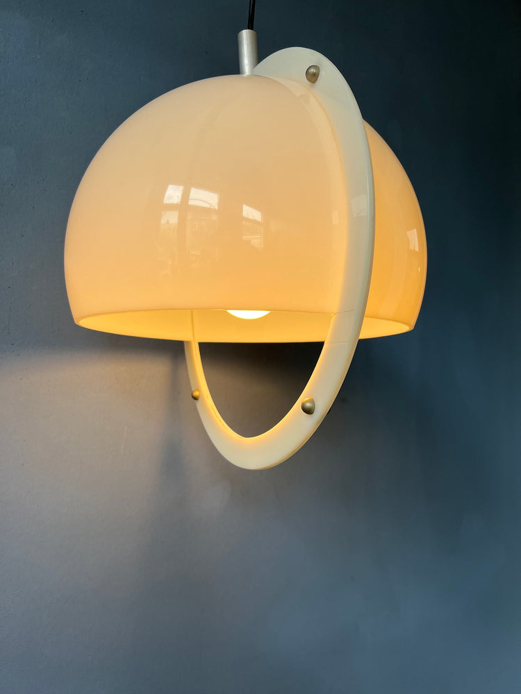 Mid Century Massive Pendant Light / Guzzini Style Space Age Lamp / Vintage 70s Lighting
