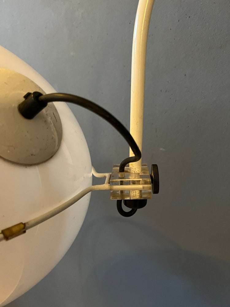 GEPO Space Age Arc Wall Light with White Mushroom Shade
