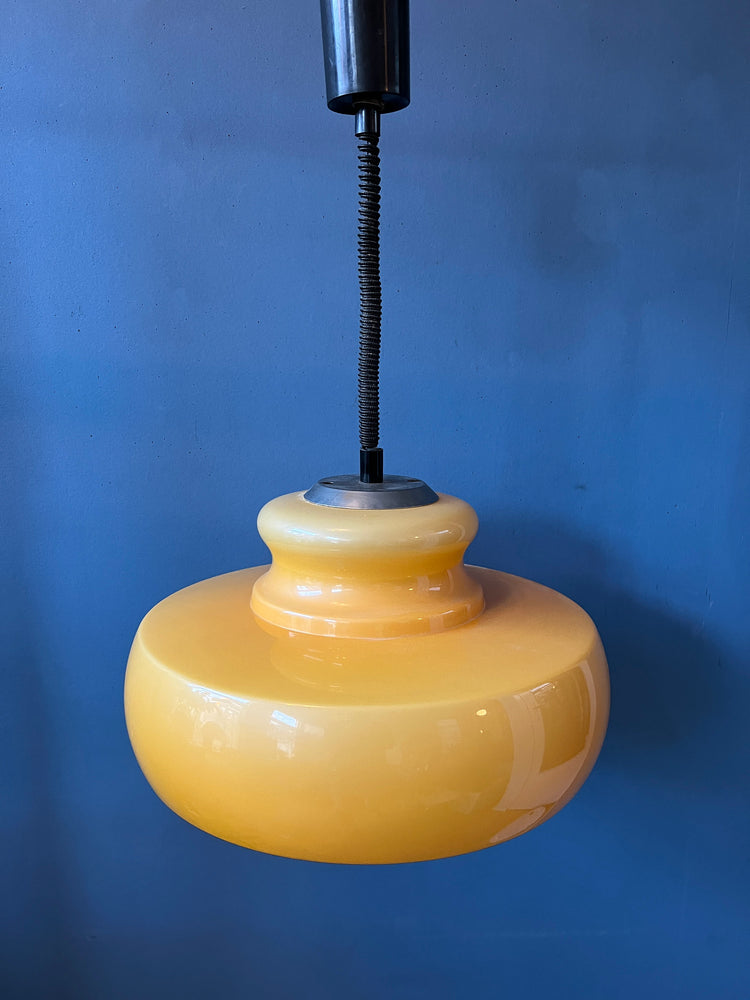 Mid Century Orange Space Age Pendant Light