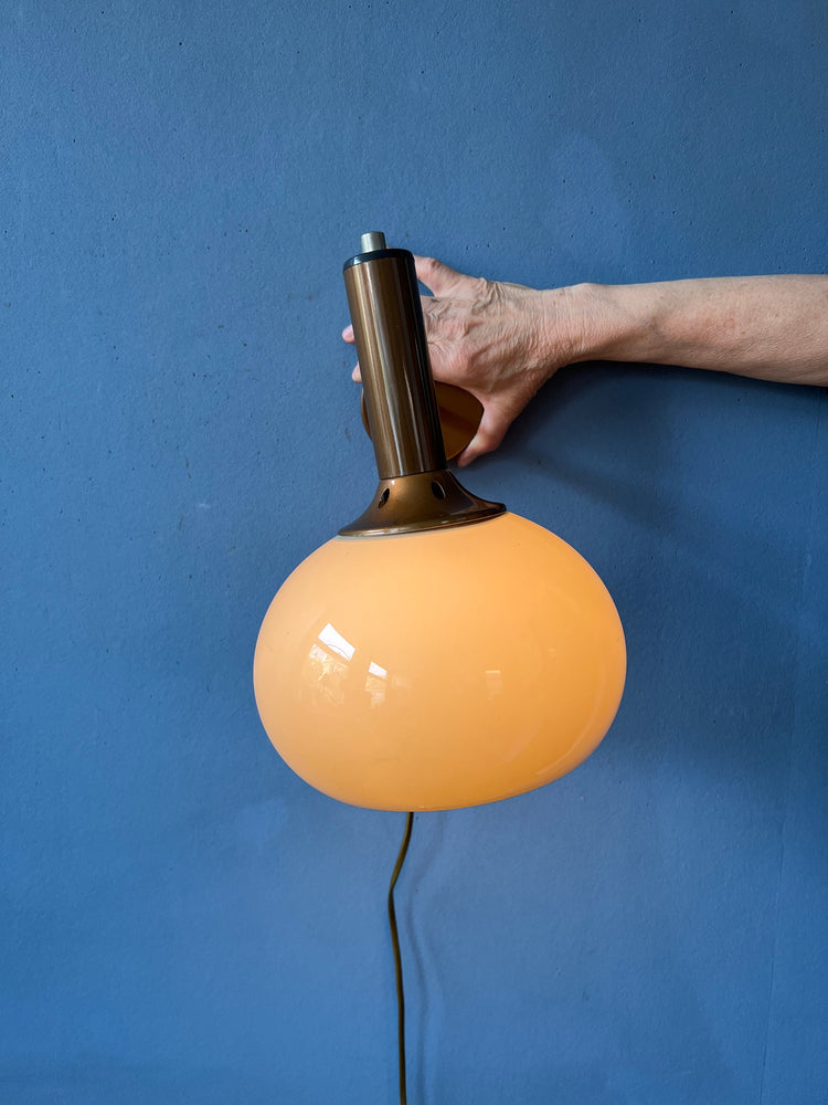 Vintage Koch and Lowy OMI Mushroom Wall Light | Space Age Sconce | Mid Century Modern 70s Lamp