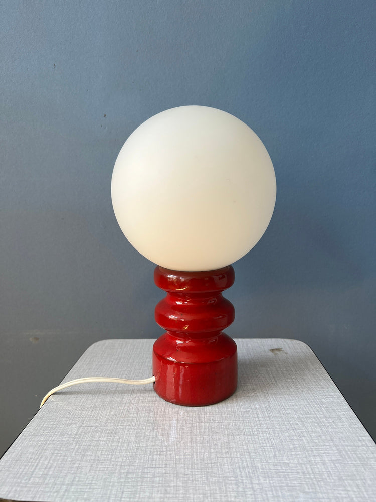 Mid Century Carlo Nason-Style Glass Lamp | Vintage Murano Lighting | 70s Space Age Light