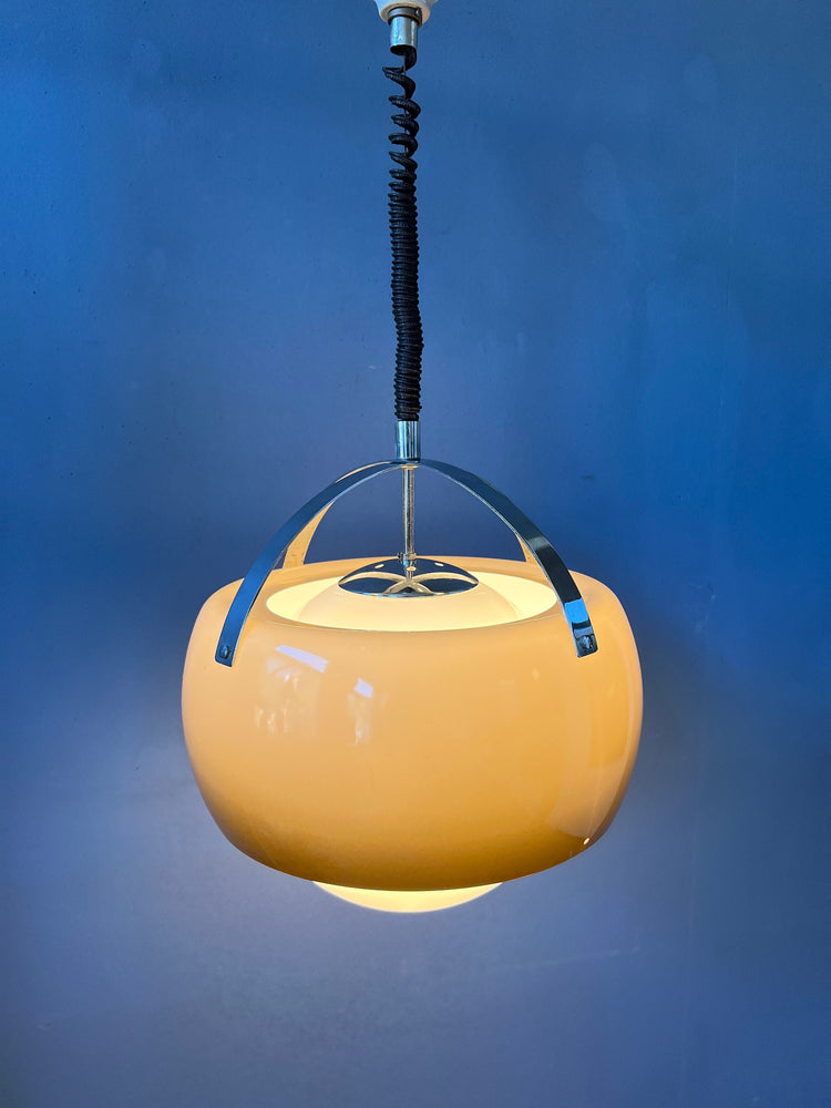 Vintage Tronconi Pendant Lamp / Space Age Light Fixture / Guzzini Style Lighting