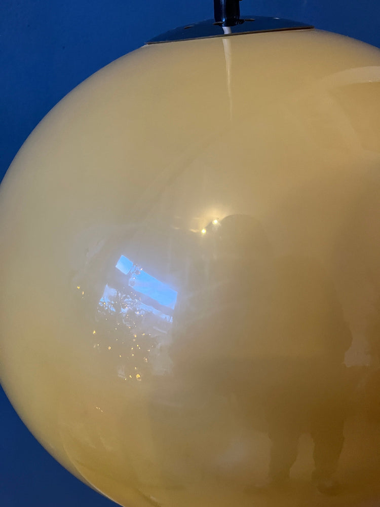 Yellow Space Age Mushroom Pendant Light