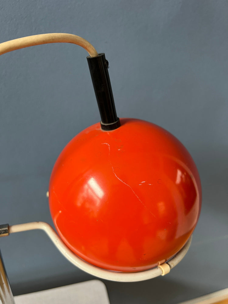 Red GEPO Eyeball Table Lamp | Space Age Desk Lamp
