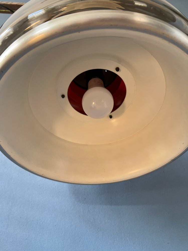 Mid century Smoked Glass Space Age Pendant / Space Age Lamp / Vintage 70s Lighting