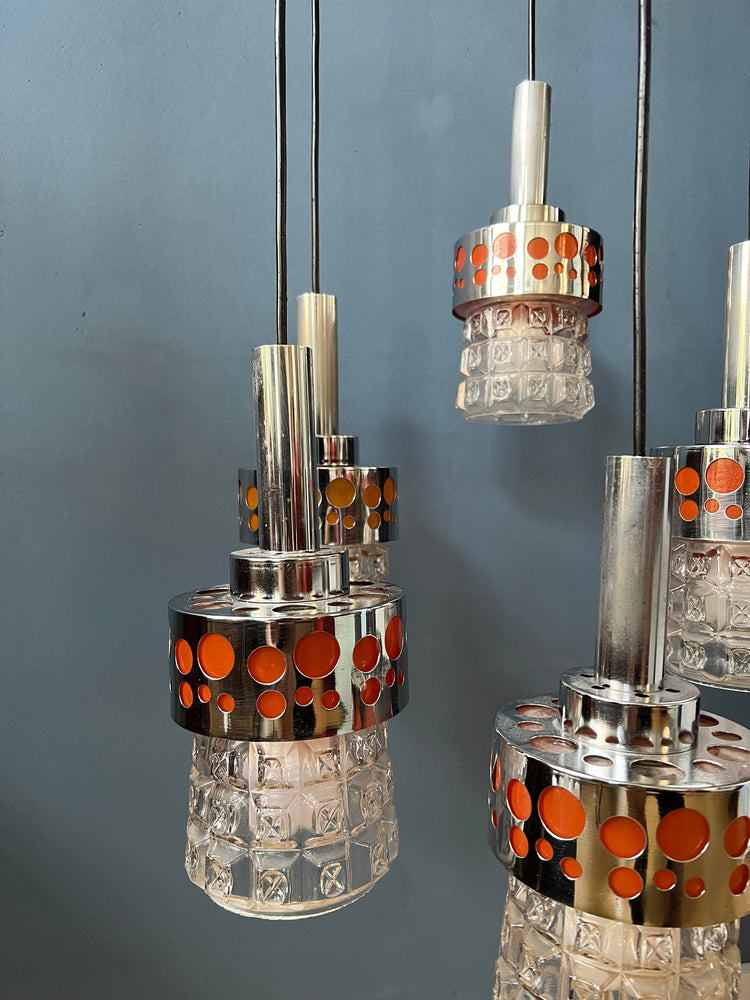 Vintage Massive Cascade Lamp | Space Age Chandelier | Mid Century Pendant Light