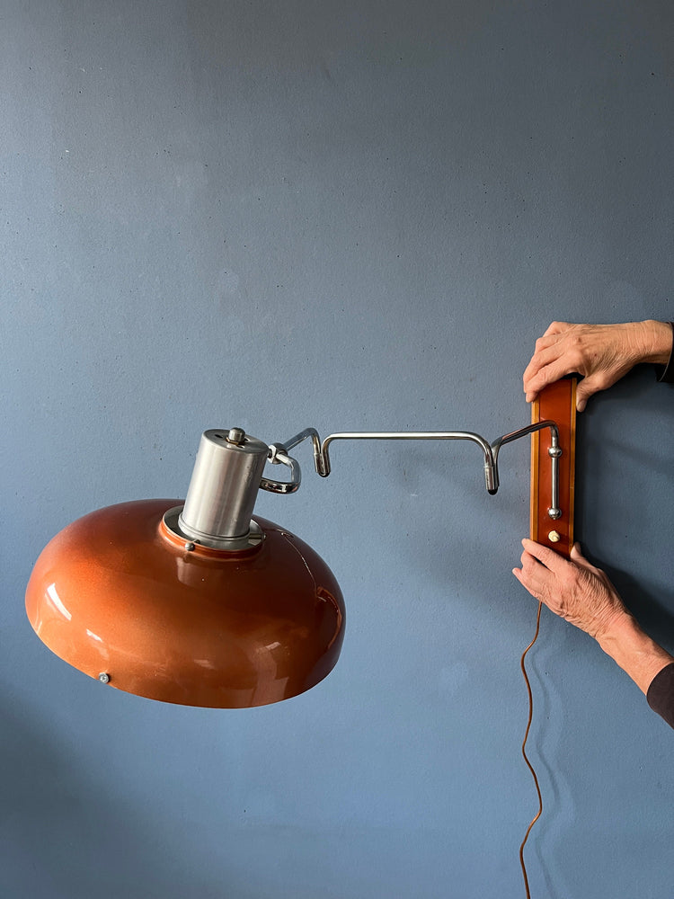 Vintage Lakro Swing-Arm Wall Lamp / Space Age Lamp / Mid Century Lamp