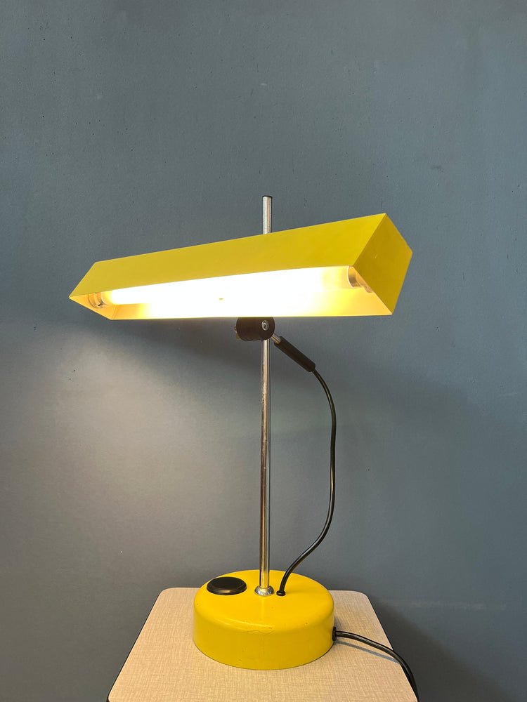 Yellow Vintage Fluorescent Desk Lamp