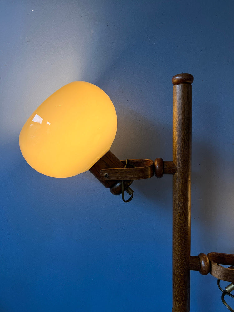 Vintage Koch and Lowy OMI Mushroom Space Age Floor Lamp | Mid Century Standing Light