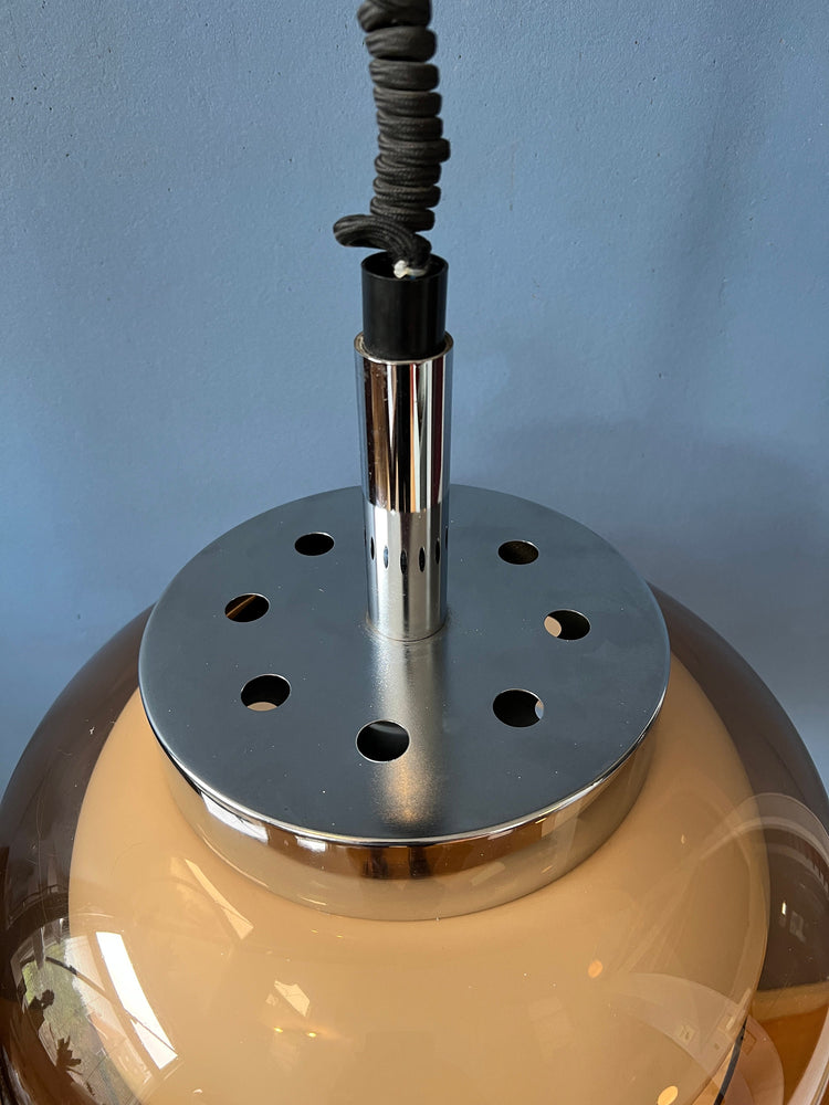 Mid Century Pendant Lamp by Herda / Vintage Space Age Ceiling Light