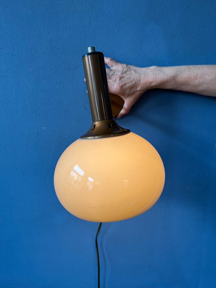 Vintage Koch and Lowy OMI Mushroom Wall Light | Space Age Sconce | Mid Century Modern 70s Lamp