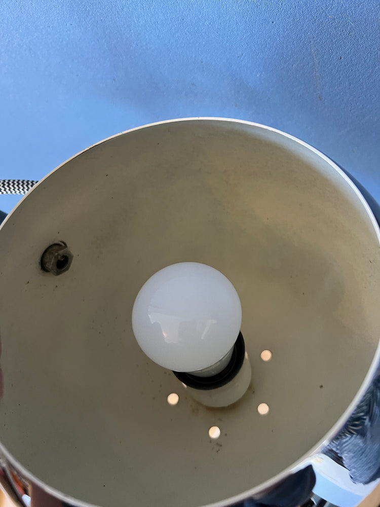 Mid Century Herda Eyeball Wall Light | Space Age Chrome Lamp | 70s Arc Light