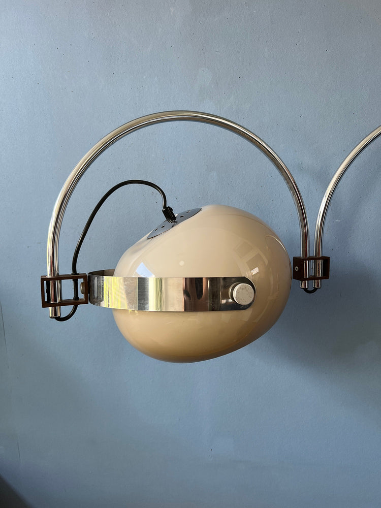 Vintage Wall Lamp | Dijkstra Double Arc Lamp | Space Age Lamp | Mushroom Lamp | 70s Mid Century Modern Light