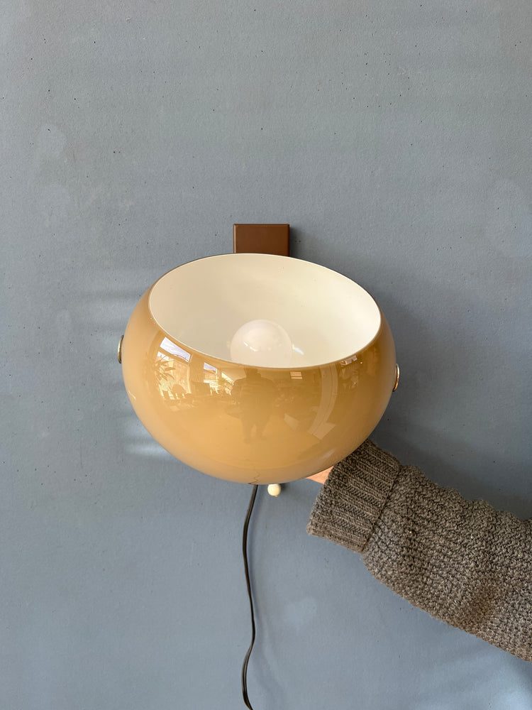 Beige Dijkstra Mushroom Wall Light / Space Age Wall Lamp