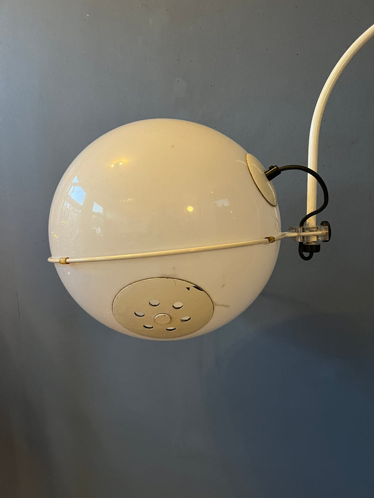 GEPO Space Age Arc Wall Light with White Mushroom Shade