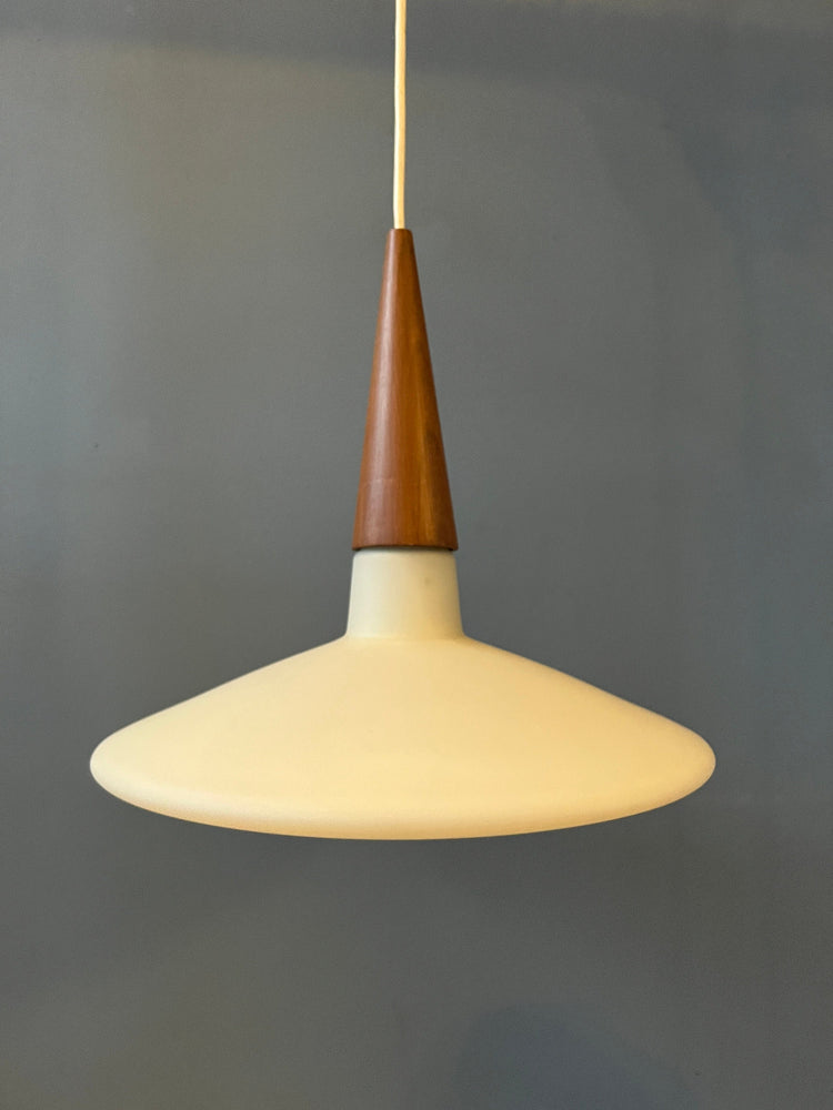 Milk Glass Pendant Light by Louis Kalff for Philips