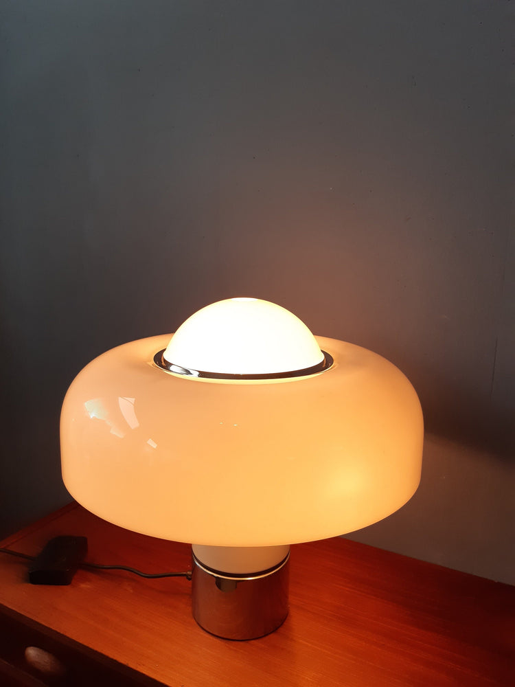 Vintage Guzzini Brumbry / Brumbury Table Lamp by Luigi Massoni | Space Age