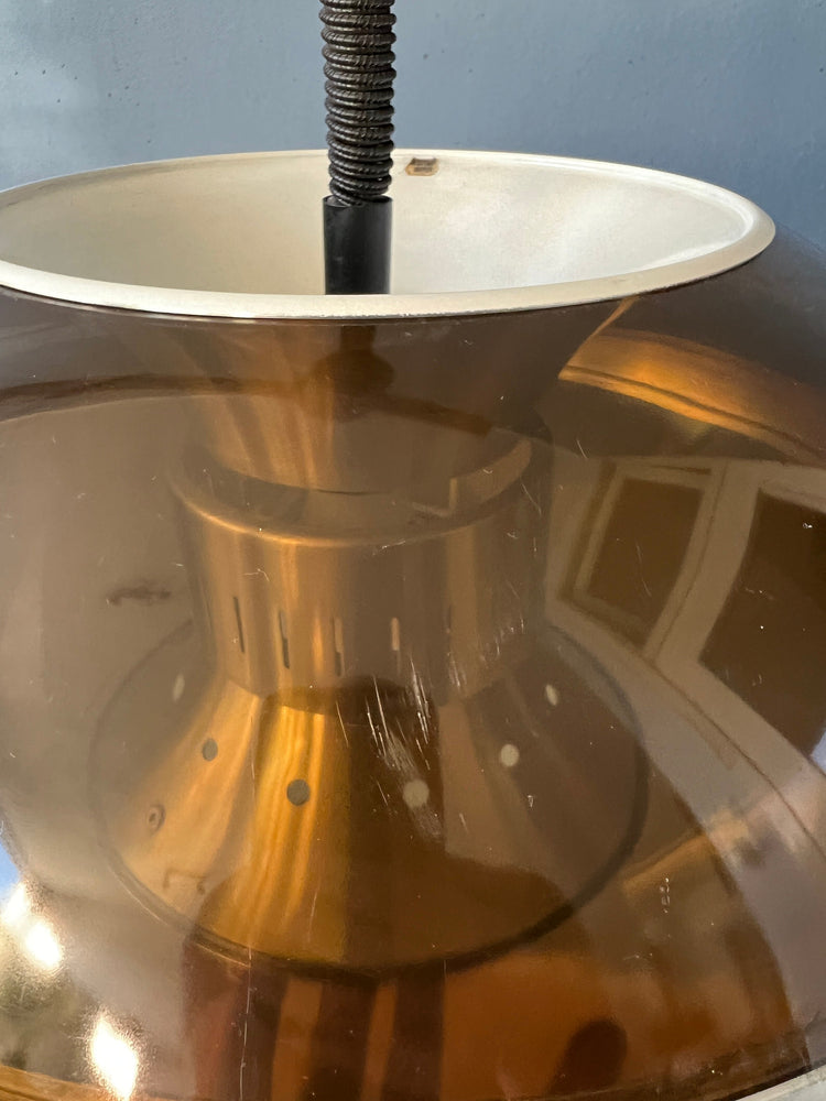 Dijkstra Space Age Pendant Light - Bronze Vintage Light Fixture - Acrylic Glass Shade