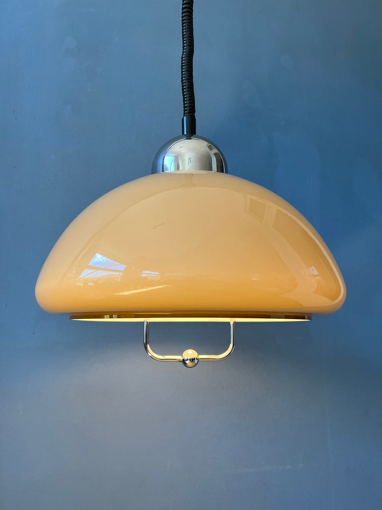 Vintage Space Age Dijkstra Pendant Light / Mushroom Lamp / Mid Century Ceiling Lighting