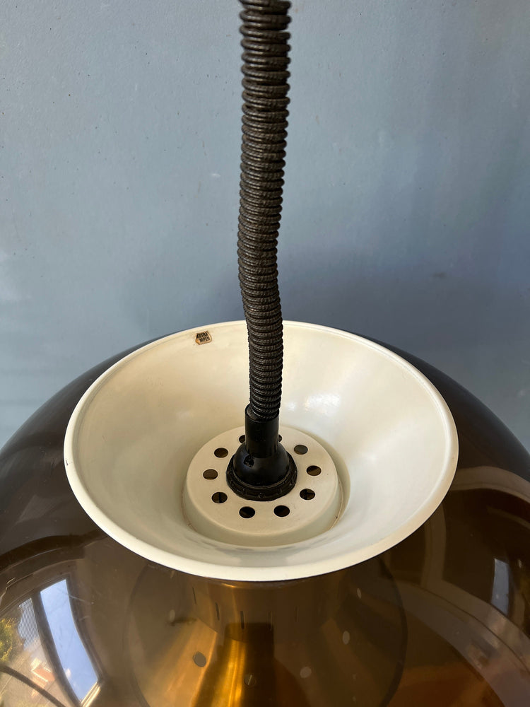 Dijkstra Space Age Pendant Light - Bronze Vintage Light Fixture - Acrylic Glass Shade