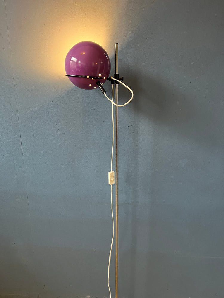 Purple GEPO Eyeball Floor Lamp - Space Age Standing Light