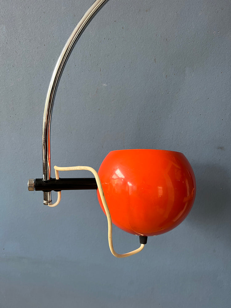 Orange Mid Century Herda Eyeball Wall Lamp