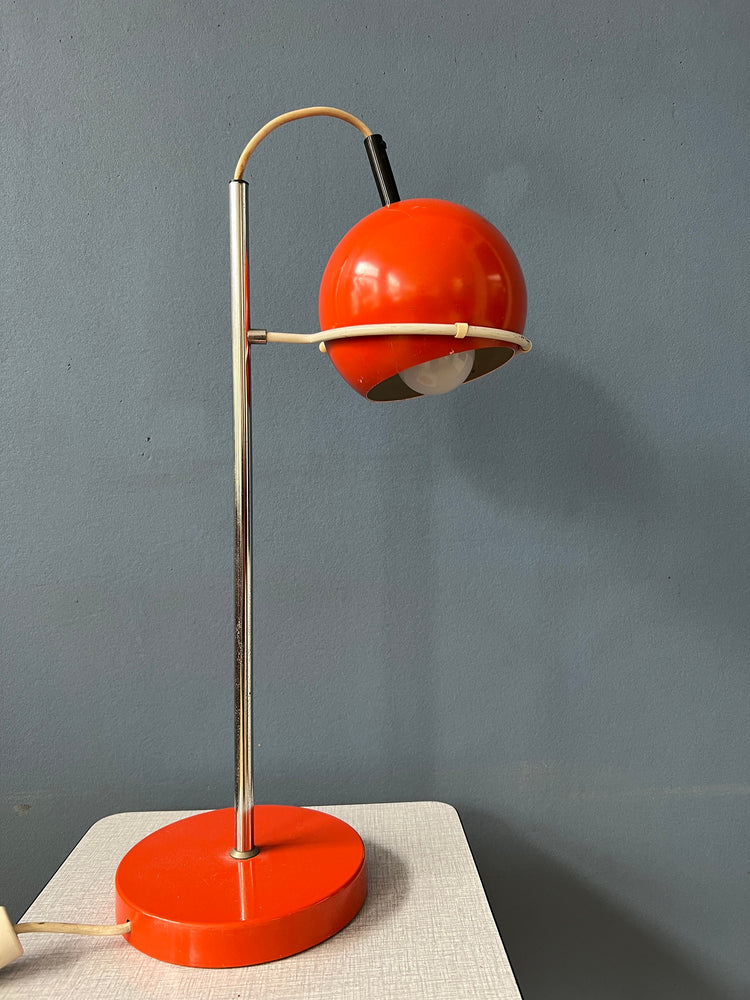 Red GEPO Eyeball Table Lamp | Space Age Desk Lamp