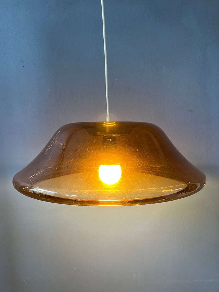 Vintage Space Age Pendant Lamp by Herda / Mid Century Modern Light Fixture