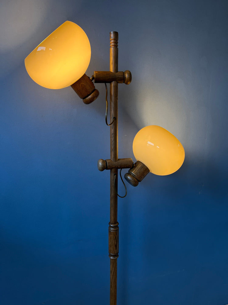 Mid Century Koch and Lowy OMI Mushroom Floor Lamp | Space Age Standing Light