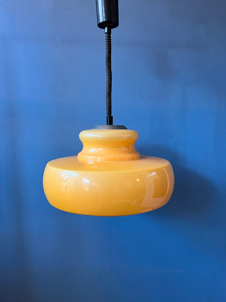 Mid Century Orange Space Age Pendant Light