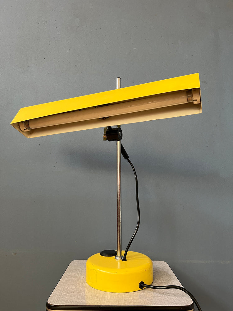 Yellow Vintage Fluorescent Desk Lamp