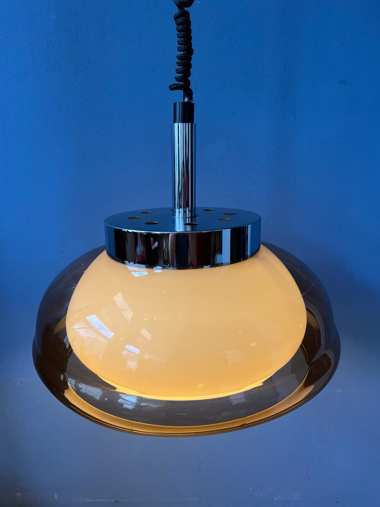 Mid Century Pendant Lamp by Herda / Vintage Space Age Ceiling Light