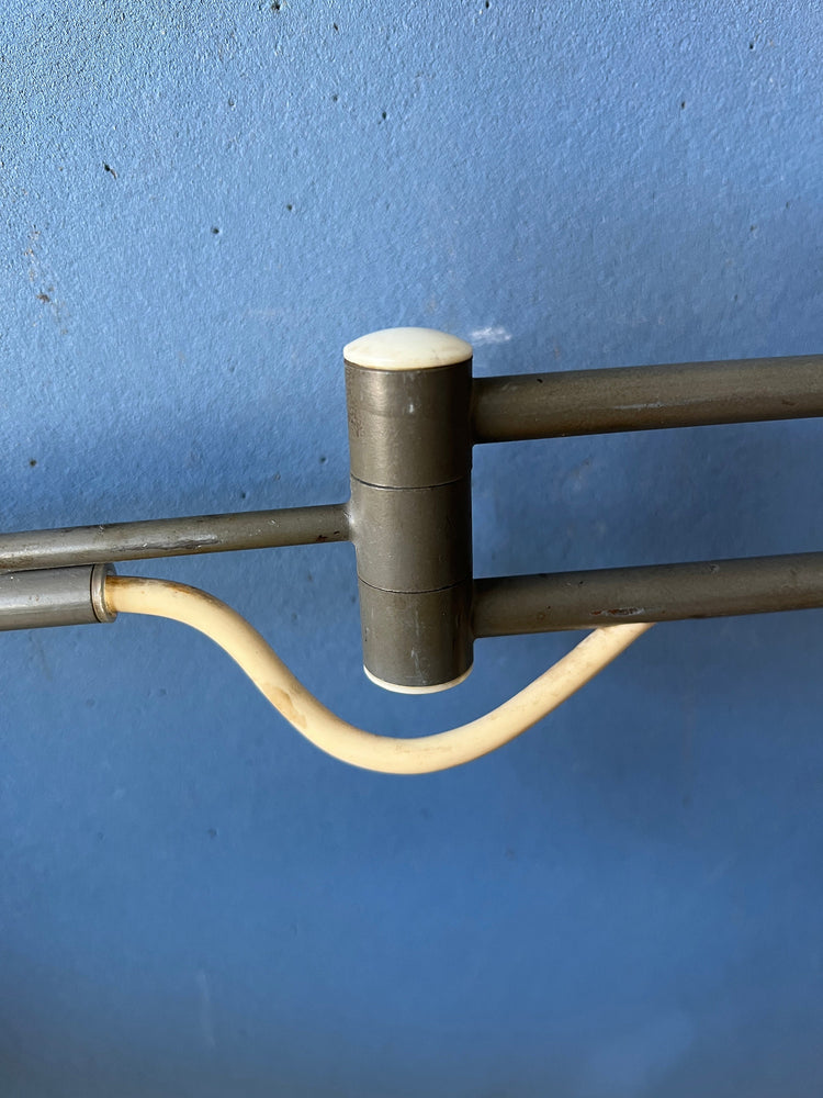 Vintage Lakro Swing-Arm Wall Lamp / 70s Space Age Light / Retro Lighting