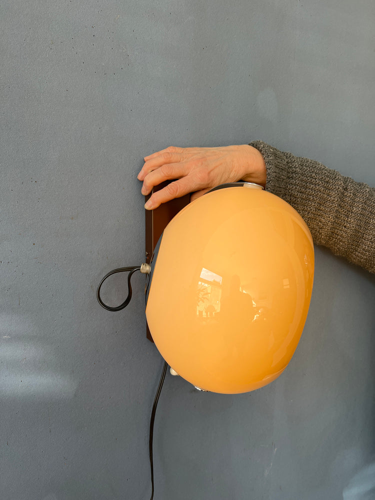 Beige Dijkstra Mushroom Wall Light / Space Age Wall Lamp