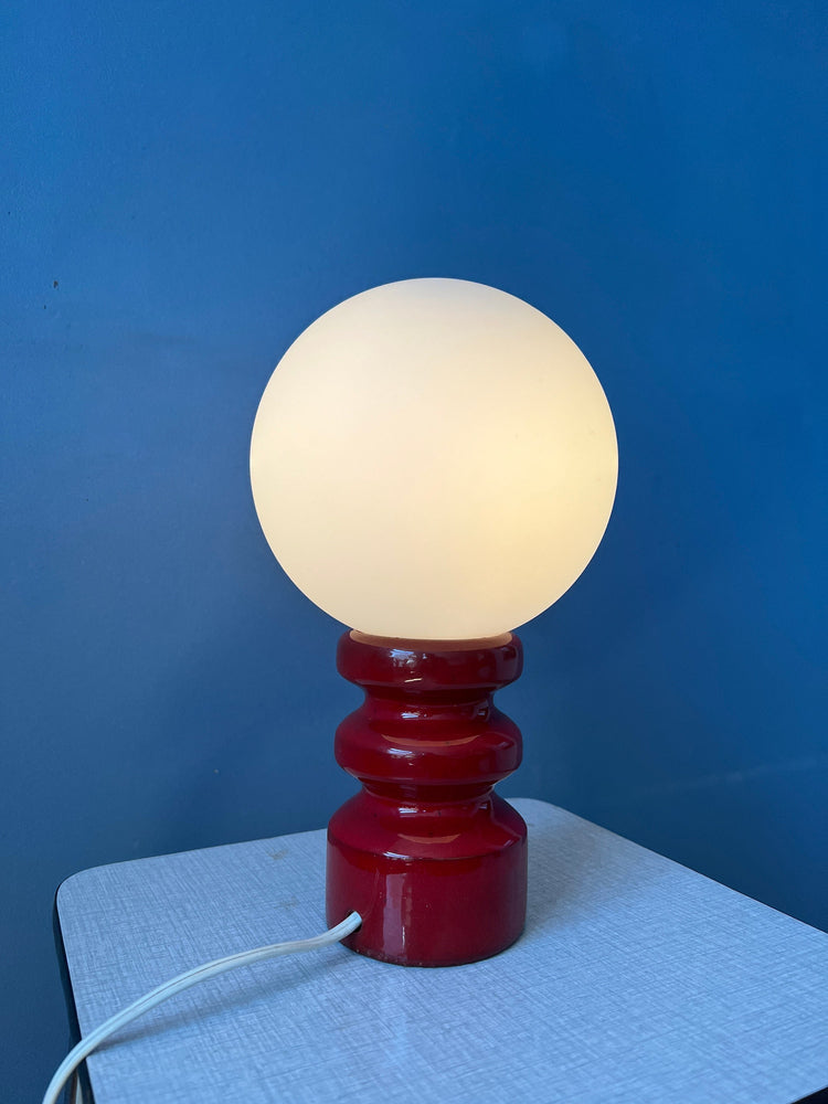 Mid Century Carlo Nason-Style Glass Lamp | Vintage Murano Lighting | 70s Space Age Light